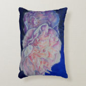 ロマンチックエレガントなピンクの白いパステルの水色 アクセントクッション (正面(垂直))