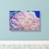 ロマンチックエレガントなピンクの白いパステルの水色 キャンバスプリント (インサイチュ (ウッドフロア))