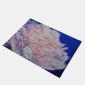 ロマンチックエレガントなピンクの白いパステルの水色 ドアマット (アングル)