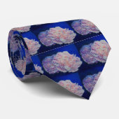 ロマンチックエレガントなピンクの白いパステルの水色 ネクタイ (ロール)