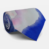 ロマンチックエレガントなピンクの白いパステルの水色 ネクタイ (ロール)