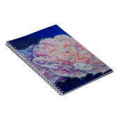 ロマンチックエレガントなピンクの白いパステルの水色 ノートブック (右側)