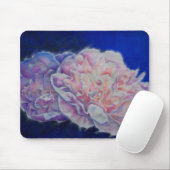 ロマンチックエレガントなピンクの白いパステルの水色 マウスパッド (マウス)