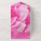 ロマンチックエレガントなピンクの花サマーフローラ結婚ズ オールインワン招待状 (外側)