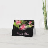 ロマンチックエレガントなピンクの花サンキューカード サンキューカード (正面)