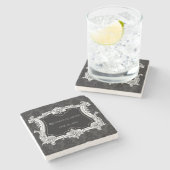 ロマンチックエレガントなフランスの枠 ストーンコースター (横)