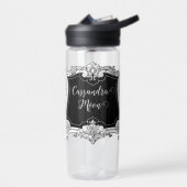 ロマンチックエレガントなフレームパーソナライズされた ウォーターボトル (左面)