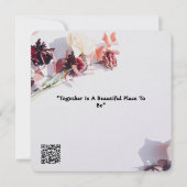 ロマンチックエレガントなフローラ日付のカー結婚ドを保存 セーブザデート (裏面)