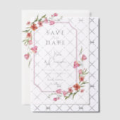 ロマンチックエレガントなフローラ日付を保存 ベラム紙招待状 (オフセット (招待状))