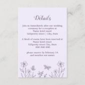 ロマンチックエレガントなフローラ結婚の エンクロージャーカード (正面)