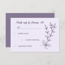 ロマンチックエレガントなフローラ結婚の 出欠カード