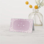 ロマンチックエレガントなヴィンテージの結婚式座席表 プレイスカード (裏面)