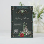 ロマンチックエレガントなヴィンテージデザイン。 エンクロージャーカード (スタンド正面)