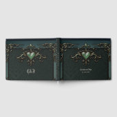 ロマンチックエレガントなヴィンテージデザイン。 ゲストブック (全面)