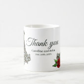 ロマンチックエレガントなヴィンテージデザイン。 コーヒーマグカップ (中央)