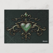 ロマンチックエレガントなヴィンテージデザイン。 ポストカード (裏面)