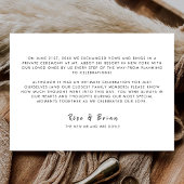 ロマンチックエレガントな写真結婚カードを駆け落ち 案内状