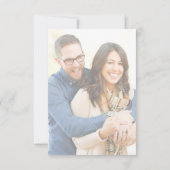 ロマンチックエレガントな写真結婚式招待状 サンキューカード (裏面)