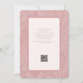 ロマンチックエレガントな埃の多い結婚バラ 招待状 (裏面)