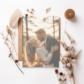 ロマンチックエレガントな夕日2写真結婚の 招待状