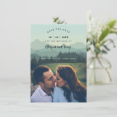 ロマンチックエレガントな山の風景の日付を保存 (スタンド正面)