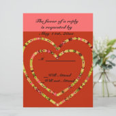 ロマンチックエレガントな愛のク結婚ラスの応答カード 招待状 (スタンド正面)