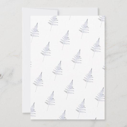 ロマンチックエレガントな明るい冬のフローラ結婚ズ 招待状 (裏面)