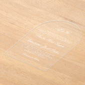 ロマンチックエレガントな書結婚道の アクリル招待状 (レイダウン)