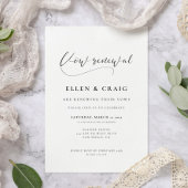 ロマンチックエレガントな書道の誓いの更新 招待状