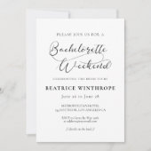 ロマンチックエレガントな書道バチェロレッテ週末 招待状 (正面)