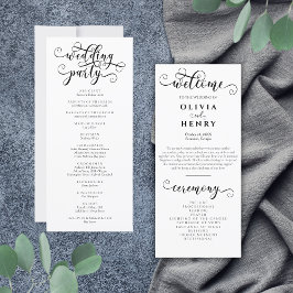 ロマンチックエレガントな書道結婚式 プログラム