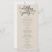 ロマンチックエレガントな書道結婚式 プログラム (裏面)