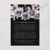 ロマンチックエレガントな水の色のフローラ結婚の エンクロージャーカード (正面)