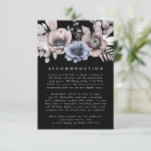 ロマンチックエレガントな水の色のフローラ結婚の エンクロージャーカード (スタンド正面)