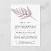 ロマンチックエレガントな水の色のフローラ結婚の エンクロージャーカード (正面)