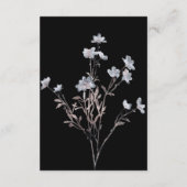 ロマンチックエレガントな水の色のフローラ結婚の エンクロージャーカード (裏面)