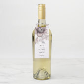 ロマンチックエレガントな水の色のフローラ結婚の ボトルネックタグ (ボトル)