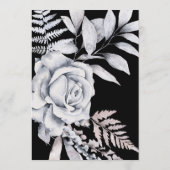 ロマンチックエレガントな水の色のフローラ結婚の メニュー (裏面)