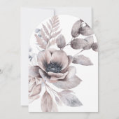 ロマンチックエレガントな水の色のフローラ結婚アーチ 招待状 (裏面)