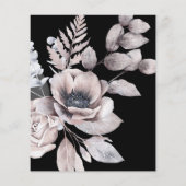 ロマンチックエレガントな水の色の予算のフローラ結婚ズ チラシ (裏面)