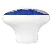 ロマンチックエレガントな白いピンク色の水色のラン セラミックノブ (側面)