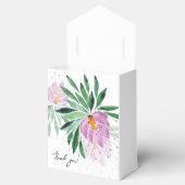 ロマンチックエレガントな紫の紫のフローラ水色 フェイバーボックス (オープン)