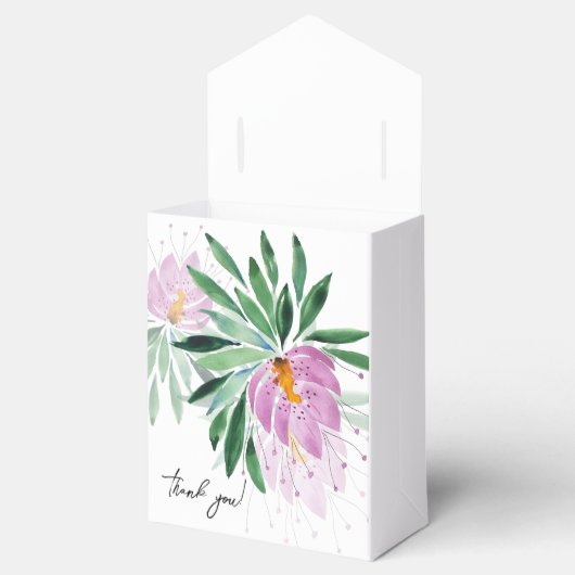 ロマンチックエレガントな紫の紫のフローラ水色 フェイバーボックス (オープン)