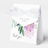 ロマンチックエレガントな紫の紫のフローラ水色 フェイバーボックス (正面サイド)