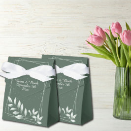 ロマンチックエレガントな色あせた葉緑の フェイバーボックス