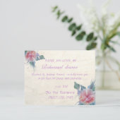 ロマンチックエレガントな花のリハーサルディナー 招待状 (スタンド正面)
