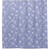 ロマンチックエレガントな花ヴィンテージパステルパターン シャワーカーテン (正面)