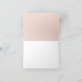 ロマンチックエレガントな赤面ピンクのフローラの緑 サンキューカード (内部)