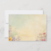 ロマンチックエレガントな野草 出欠カード (裏面)