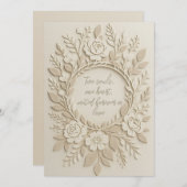 ロマンチックエレガントな静けさの結婚フローラ シーズンカード (正面/裏面)